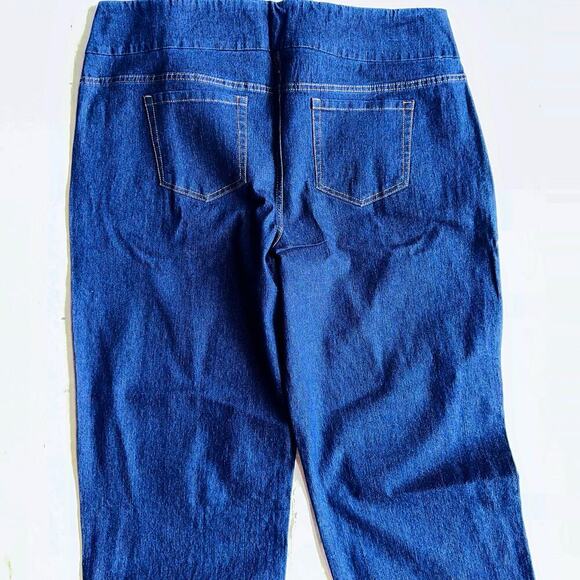 NWOT Women’s Size 22 Chadwicks Pull On Dark Blue Denim Jeans - Picture 7 of 7